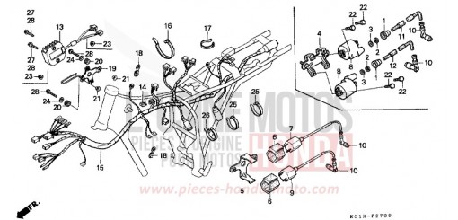 KABELBAUM/ ZUENDSPULE CB125TDC de 1982